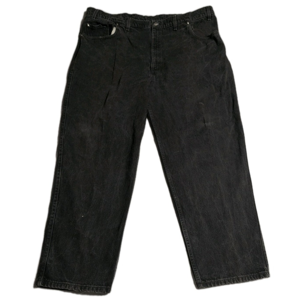 Vintage Levi's 545 Loose Fit Jeans Black Denim Pants Mens 48x30 August 1998